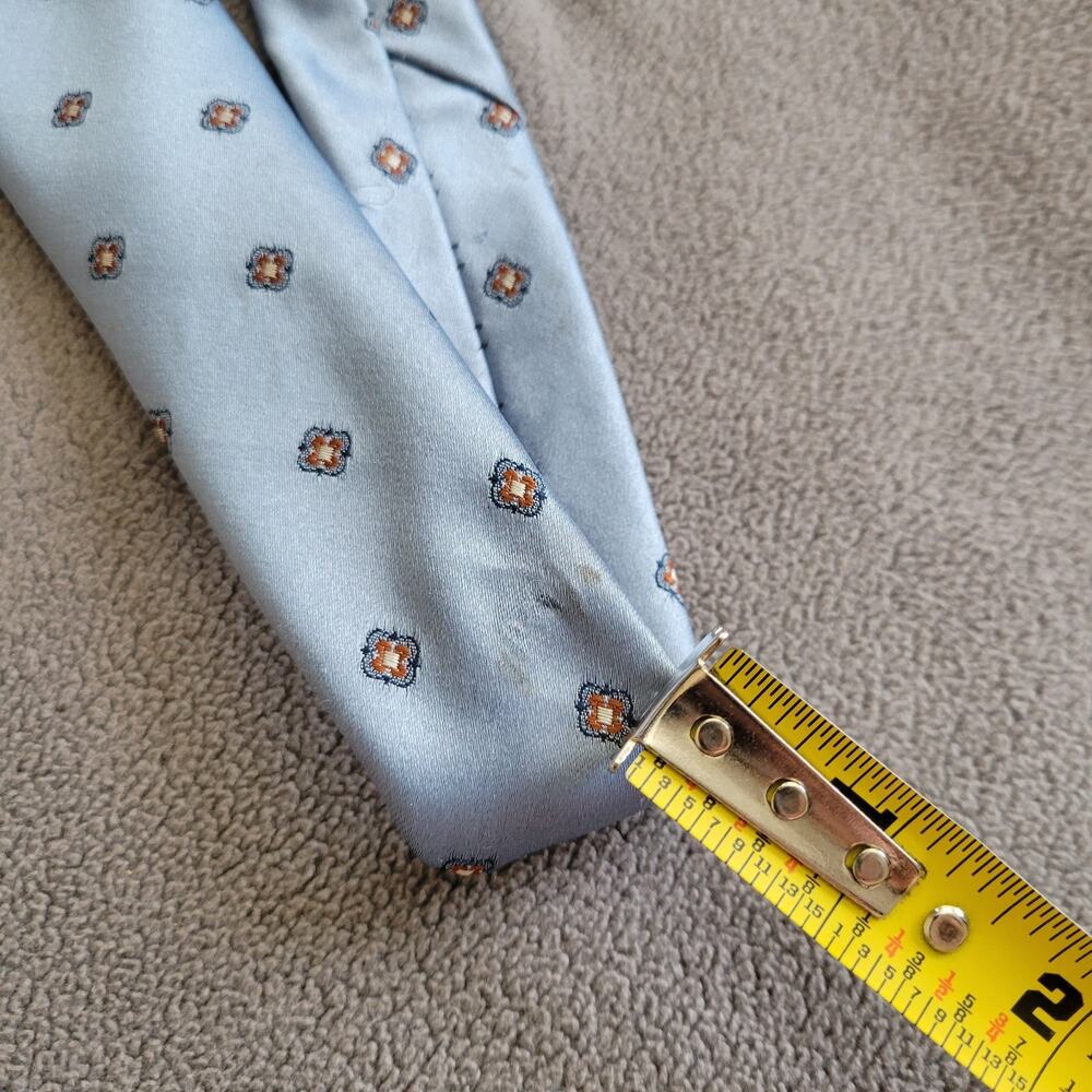 VINTAGE JOHN FREDERICS Tie One Size Blue Red Florals Union Made RN18240 - Picture 4 of 6